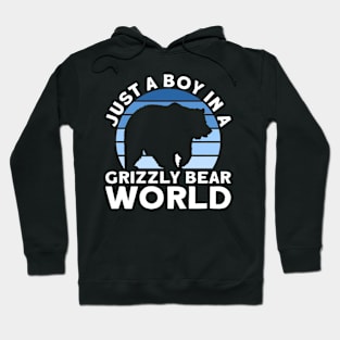 Just A Boy In A Grizzly Bear World - Grizzly Bear Hoodie